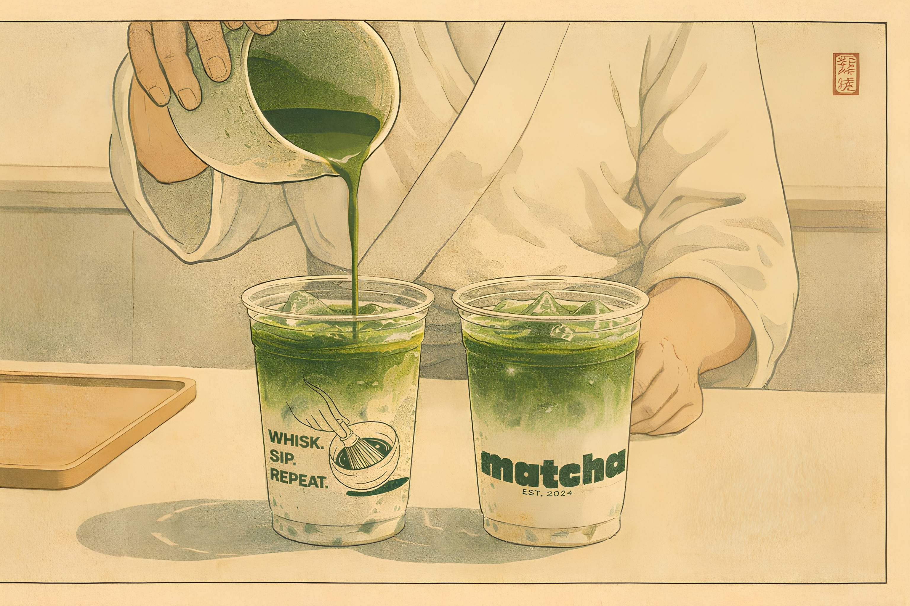 matcha tea vs matcha latte